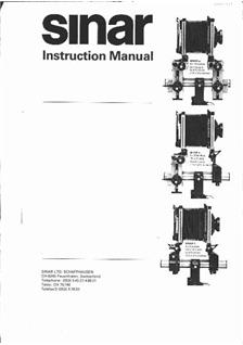 Sinar F manual. Camera Instructions.